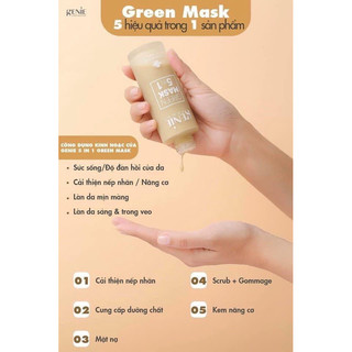 Mặt Nạ Tẩy Tế Bào Ch.ết Genie Green Mask 5in1 Genie 100ml