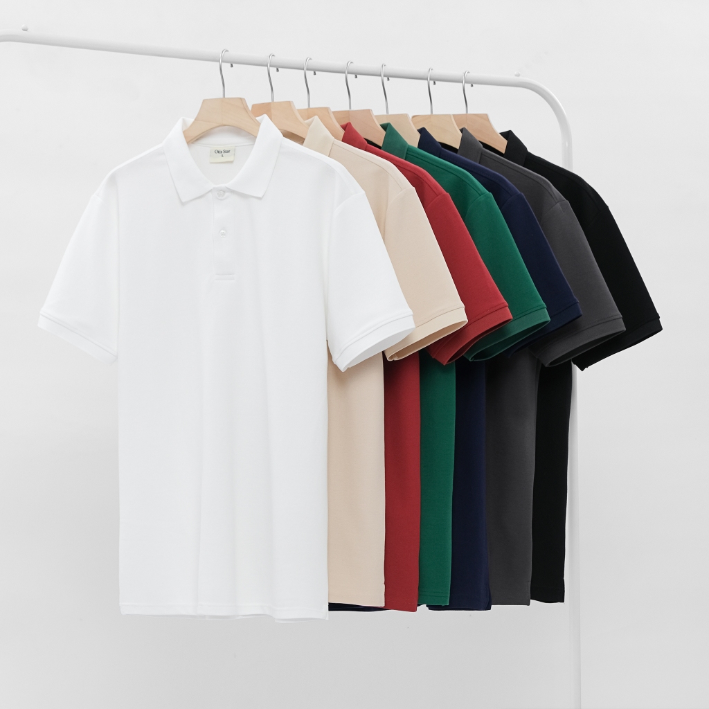 Áo Polo nam Basic Otis Star, vải cá sấu CVC, co giãn tốt, hạn chế nhăn, thấm hút mồ hôi. Menswear Có Cổ Ngắn Tay | BigBuy360 - bigbuy360.vn