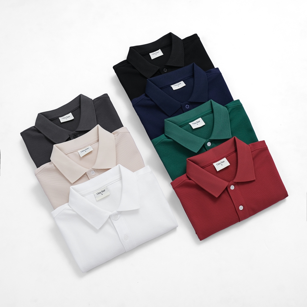 Áo Polo nam Basic Otis Star, vải cá sấu CVC, co giãn tốt, hạn chế nhăn, thấm hút mồ hôi. Menswear Có Cổ Ngắn Tay | BigBuy360 - bigbuy360.vn