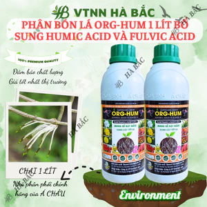 Phân Bón Lá Org-Hum 1 Lít Bổ Sung Humic Acid Và Fulvic Acid (Chai 1 Lít) Dành Cho Hoa Lan Hoa Hồng, Cây Kiểng