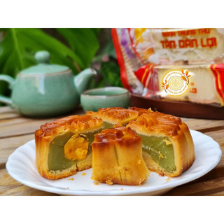 [Hỏa tốc] Bánh trung thu Trà Xanh 2 trứng 200gr Tân Dân Lợi