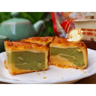 [Hỏa tốc] Bánh trung thu Trà Xanh 2 trứng 200gr Tân Dân Lợi
