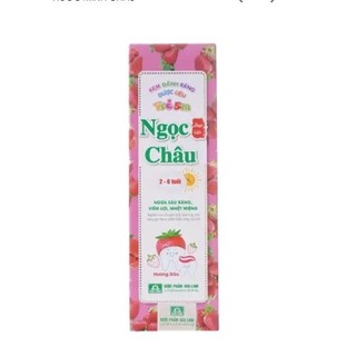 [ CHÍNH HÃNG] Kem Đánh Răng Dược Liệu Ngọc Châu Trẻ Em Hương Dâu (50g) Dành Cho Bé 2–6 Tuổi