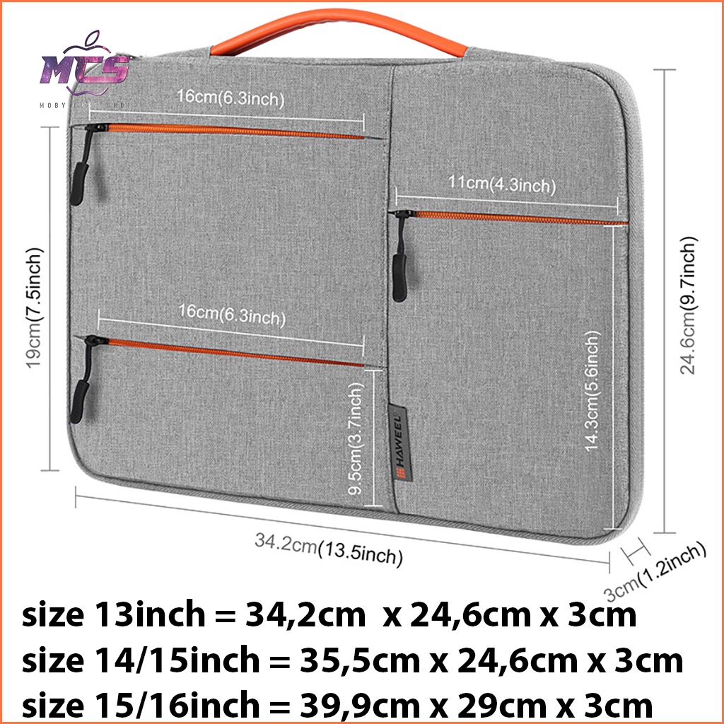 Túi chống sốc macbook túi đựng phụ kiện chống sock laptop, có chống nước, hiệu HW