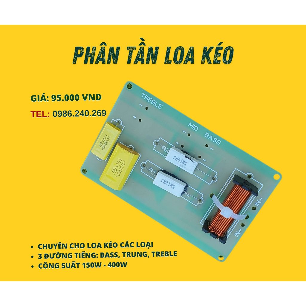 Phân tần loa kéo 3 đường tiếng loại tốt - đầy đủ dây xịn dài và ...