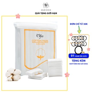 Bông tẩy trang 200 miếng cotton pads 3 lớp mềm mịn nội địa trung túi khóa zip tiện lợi