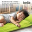 Bộ Nệm Gối Gấp gọn nhà trẻ 2 trong 1, Bộ Nệm Đi Học Mầm Non Bella Vải Cara Xốp Size 60x130cm Mềm,Mát