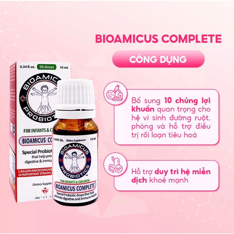 Men vi sinh 10 chủng BioAmicus Complete - Bổ sung lợi khuẩn cho đường ...