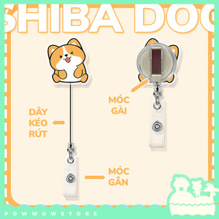 [Sẵn VN] Lõi Tơrua Kéo Rút 60cm Sử Dụng Móc Vào Bao Đựng Thẻ Hoặc Móc Khoá Phong Cách Nhân Vật Hoạt Hình Inu Shiba