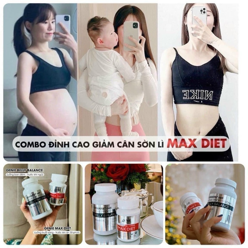 Combo huỷ mỡ lâu năm giảm cân genie Hàn quốc Belly (chinh hang)