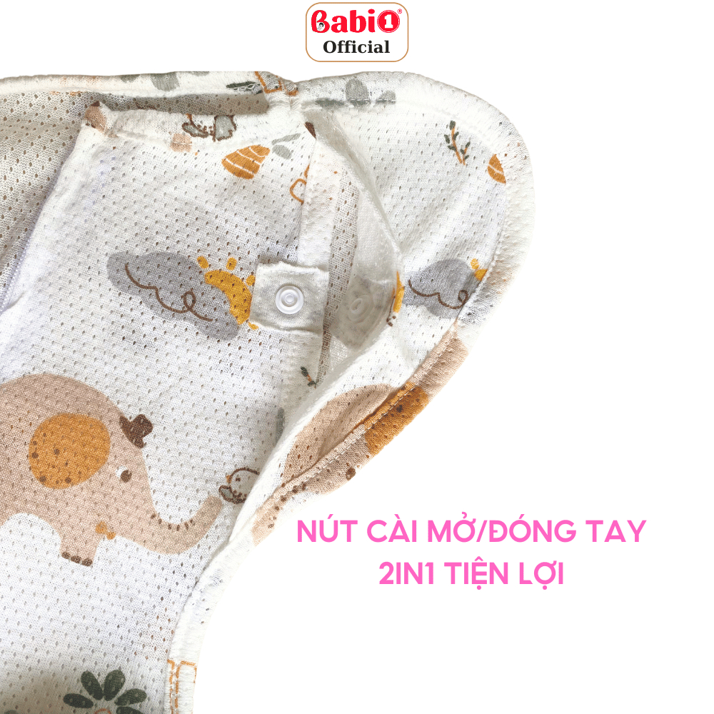Chũn Nhộng Thông Hơi Babi1 Mở Tay Chống Giật Mình Cho Bé (Chọn Họa Tiết)