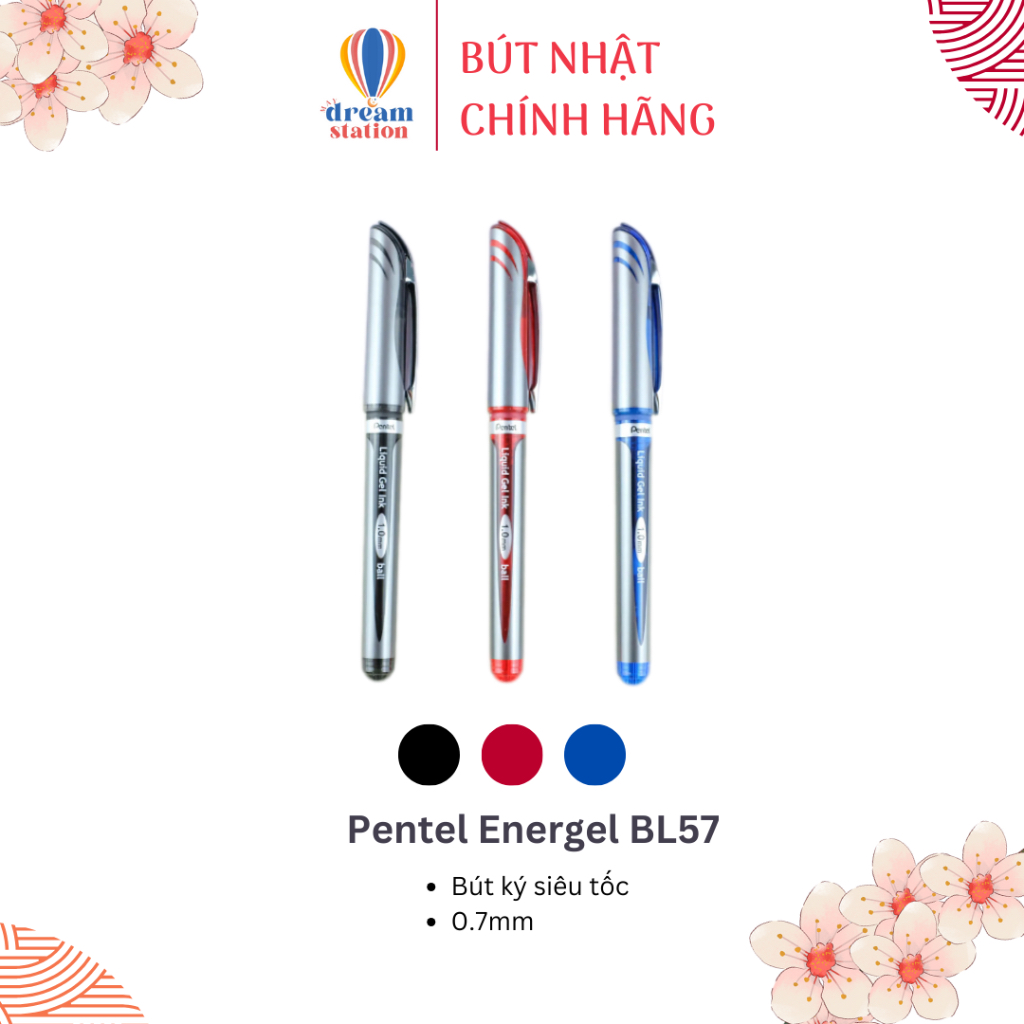 Bút Gel Nhật Bản Pentel Energel BL57 | Bút Gel 0.7mm Siêu Nét và Siêu ...