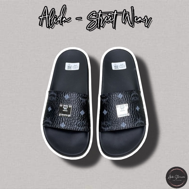 ⚡️[Hight Quality] Dép Lê Quai Ngang M.6.M Monogram Print Rubber Slides - Phối Màu Đơn Giản Logo Cao Cấp -Full Box Nam Nữ