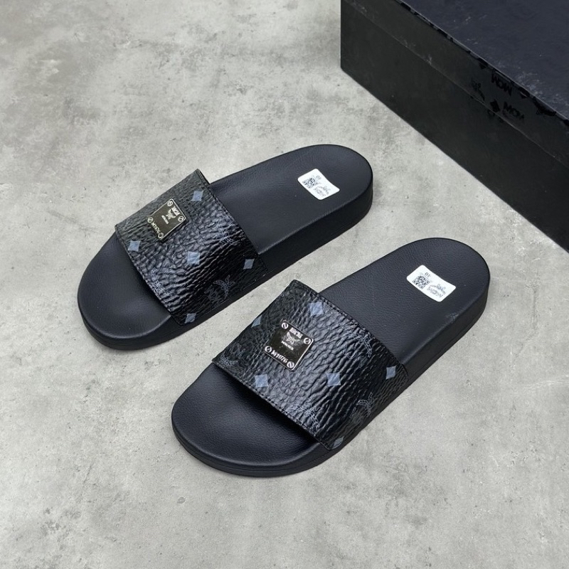 ⚡️[Hight Quality] Dép Lê Quai Ngang M.6.M Monogram Print Rubber Slides - Phối Màu Đơn Giản Logo Cao Cấp -Full Box Nam Nữ