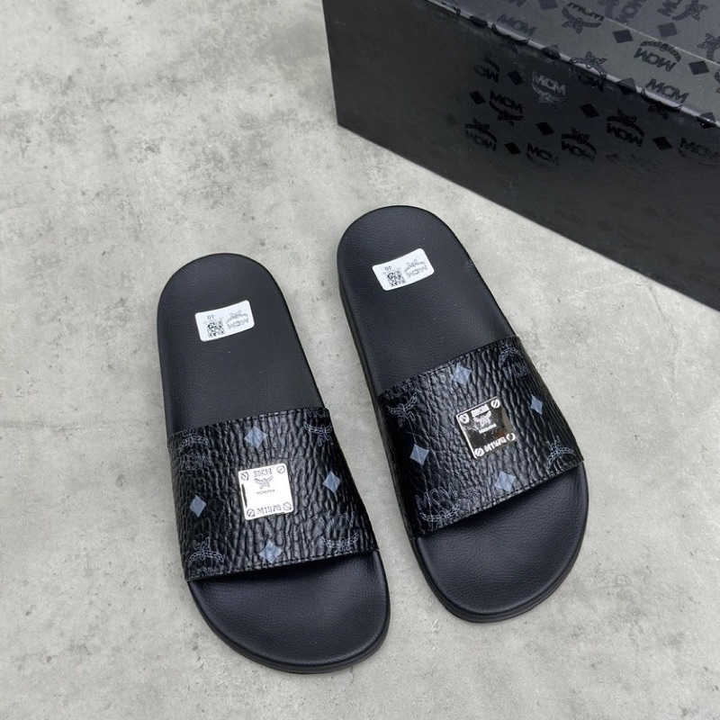 ⚡️[Hight Quality] Dép Lê Quai Ngang M.6.M Monogram Print Rubber Slides - Phối Màu Đơn Giản Logo Cao Cấp -Full Box Nam Nữ