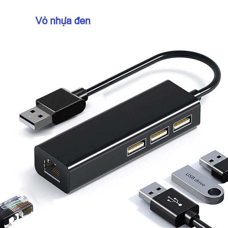 Bộ Chuyển Đổi USB Sang Ethernet Lan Cho Laptop PC Hub Type C to LAN và ...