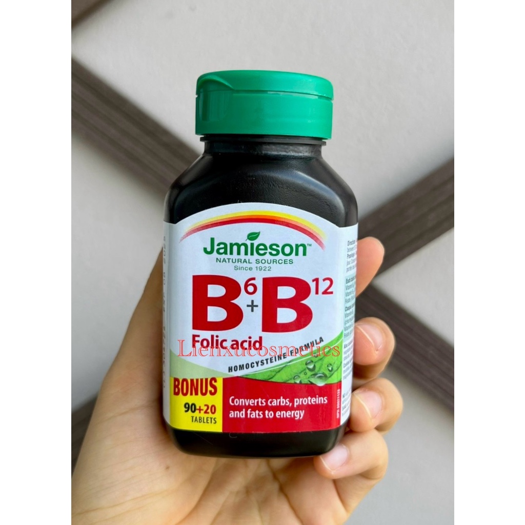 Bổ Sung Vitamin B6+B12 Jamieson B6, B12 Và Acid Folic, Hộp 110 Viên ...