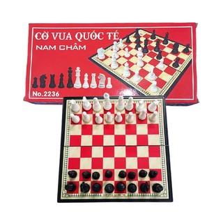 Đồ chơi cờ vua cho bé phát triển tư duy phán đoán,Bộ cờ vua nam châm gấp gọn 28 x 28cm