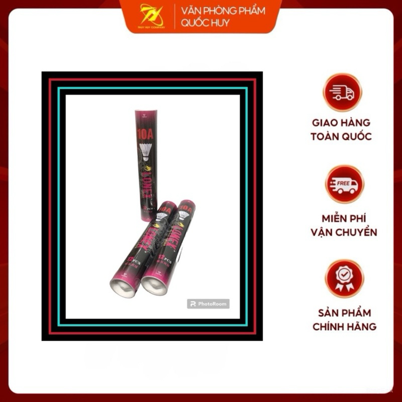 [SỈ] QUẢ CẦU LÔNG 10A LONEX, (ỐNG 12 QUẢ) - VPP QUỐC HUY.