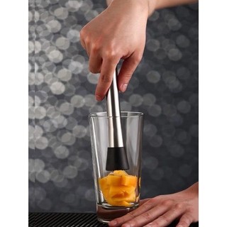 [GIÁ SỈ] Chày bar dầm pha chế inox 20cm đầu nhựa cao cấp (chất liệu inox 304)