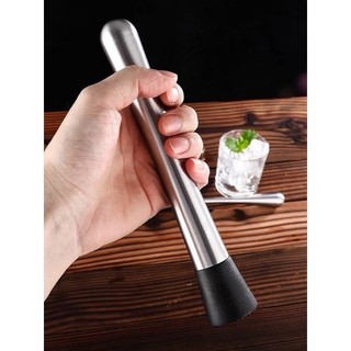 [GIÁ SỈ] Chày bar dầm pha chế inox 20cm đầu nhựa cao cấp (chất liệu inox 304)