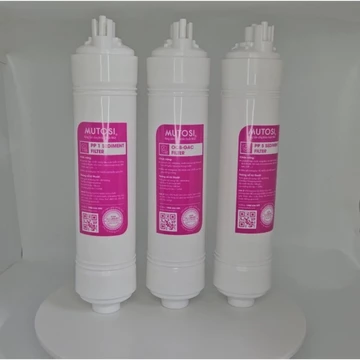 Bộ lõi lọc Đúc 123 MUTOSI - Bộ 3 lõi lọc thô đúc nguyên khối - Hàng chính hãng