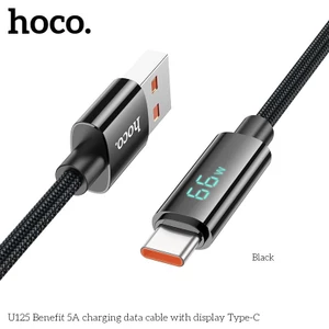 Dây Cáp sạc nhanh U125 Hoco, có hiển thị đèn led khi sạc