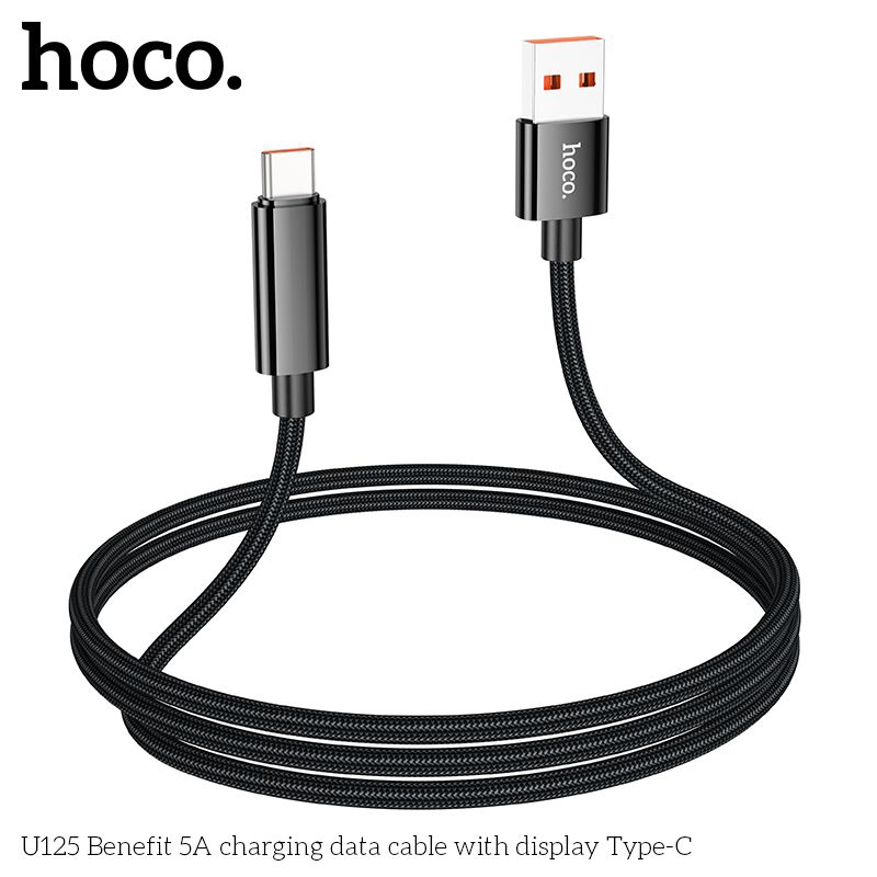 Dây Cáp sạc nhanh U125 Hoco, có hiển thị đèn led khi sạc