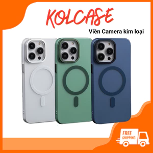 Ôp Lưng Từ Tính IP-009 KOLEAD Tích Hợp Chức Năng - Sạc Không Dây MAGSAFE - Mặt Nhám Chống Bám Vân Tay - Nút Bấm Kim Loại