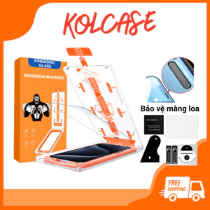 Kính Cường Lực Tự Dán KingKong MagicBox Có Màng Bảo Vệ Loa Cho Các Dòng Iphone X XS XSM 11 12 13 14 15 16 17