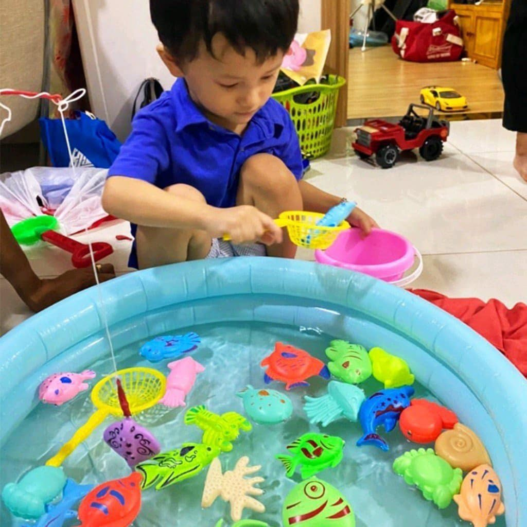 Đồ Chơi Câu Cá Cho Bé Kèm Phao Câu Cá Nam Châm Bộ Đồ Chơi Câu Cá Nam Châm Cần Câu Cá Kèm Bể - Đồ Chơi PUPU HOUSE