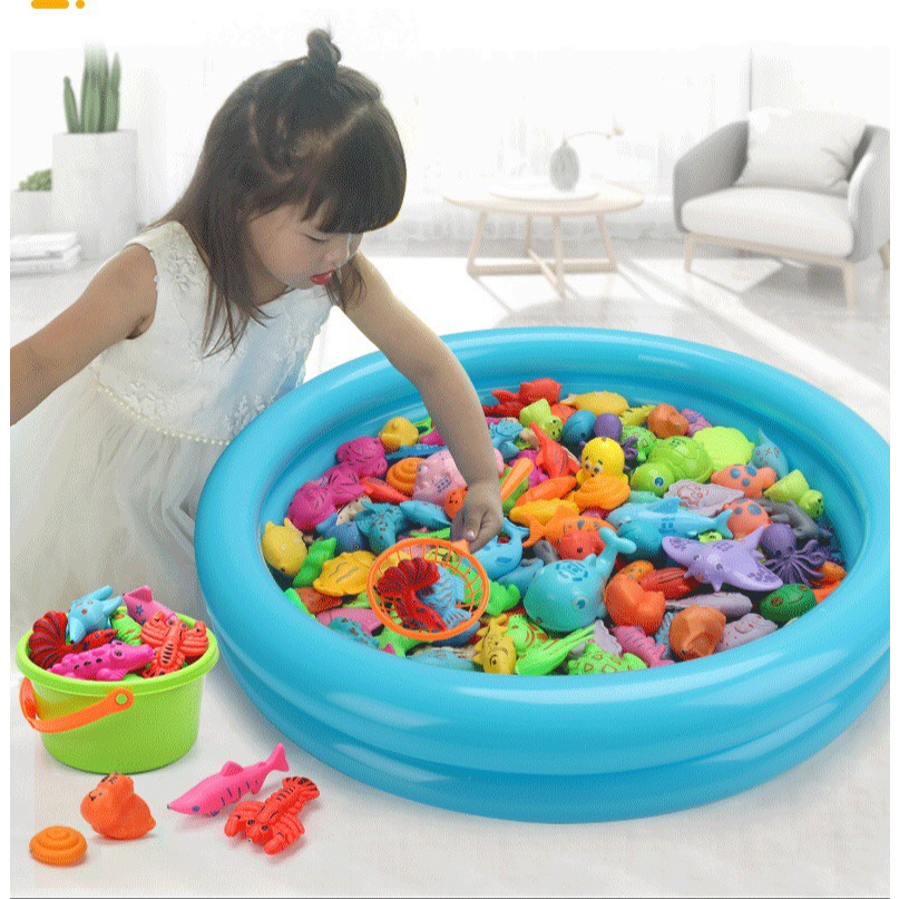 Đồ Chơi Câu Cá Cho Bé Kèm Phao Câu Cá Nam Châm Bộ Đồ Chơi Câu Cá Nam Châm Cần Câu Cá Kèm Bể - Đồ Chơi PUPU HOUSE