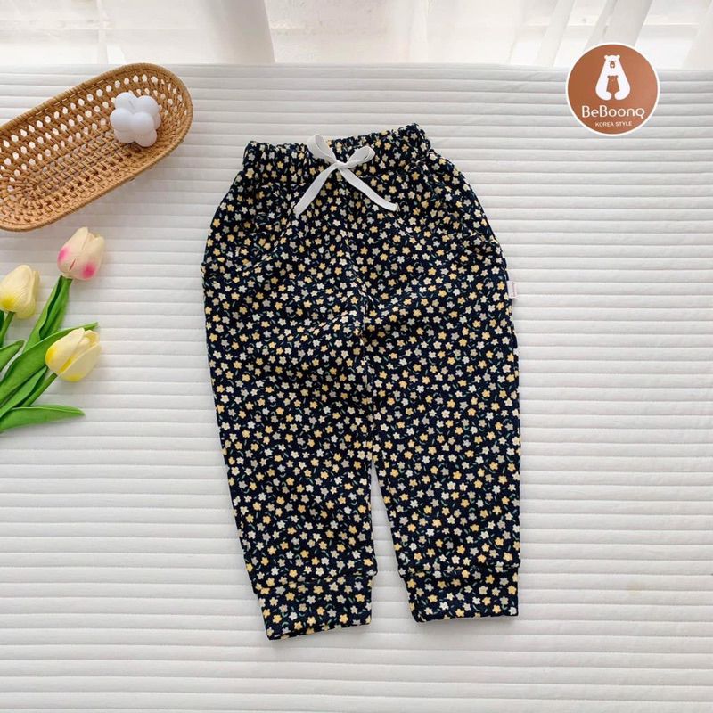 Quần Dài Bé Gái Nỉ Da Cá Beboong 268A Mềm Mịn Co Giãn Thoải Mái Size 80-130 (9-25kg)