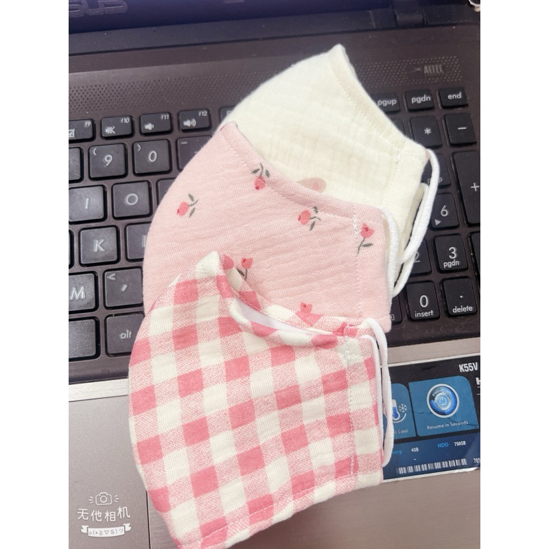 Combo 3 Khẩu Trang Vải Xô Muslin Liena’S Closet Cho Bé 0-12T Mềm Mại Kháng Khuẩn Bảo Vệ Sức KhỏeKT01