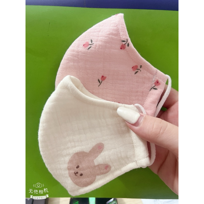 Combo 3 Khẩu Trang Vải Xô Muslin Liena’S Closet Cho Bé 0-12T Mềm Mại Kháng Khuẩn Bảo Vệ Sức KhỏeKT01