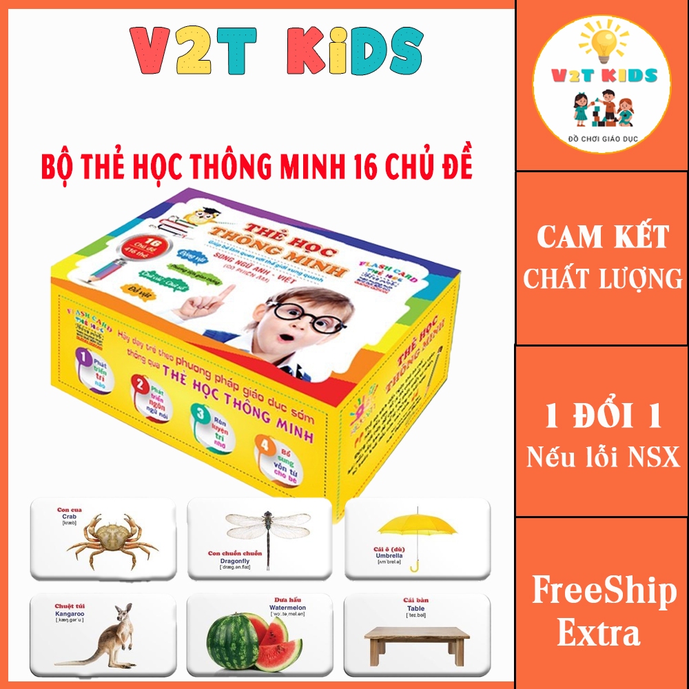 Bộ thẻ học thông minh song ngữ cho bé