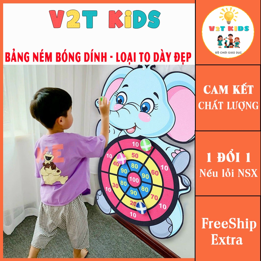 Bảng ném bóng dính hình con vật
