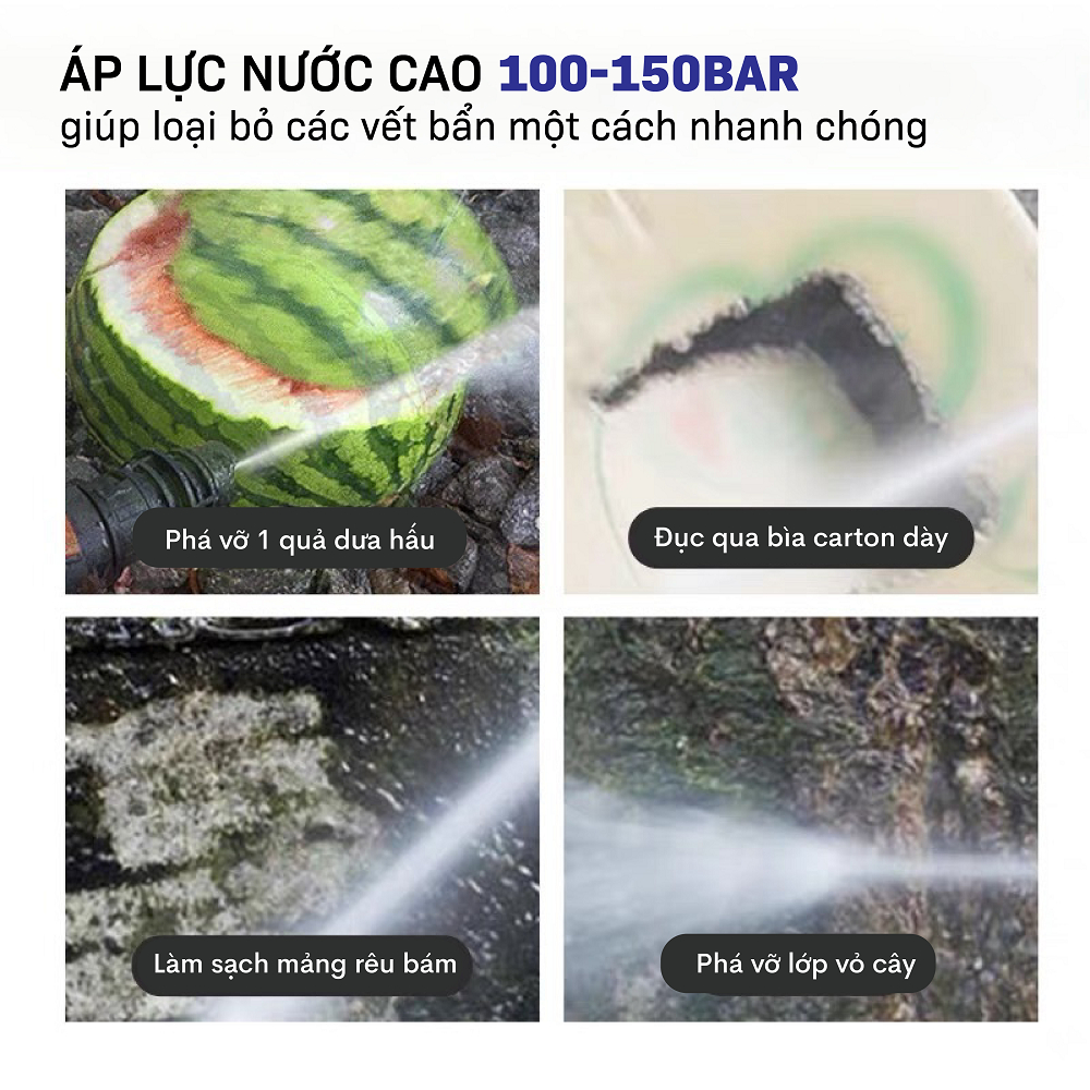 Máy xịt rửa áp lực cao, máy phun xịt rửa ô tô, xe máy, nhà cửa pressure washer