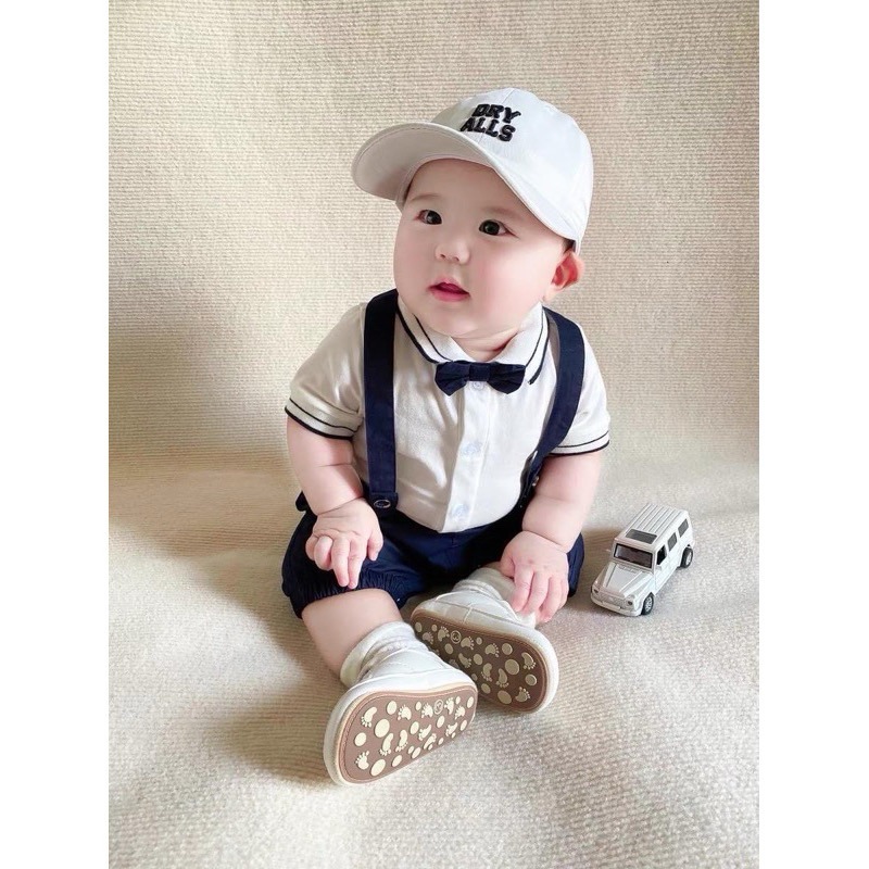 Body Công Tử Cộc Tay Cotton Mềm Mịn, Thoáng Mát Body Cho Bé Trai Dễ Thương Từ 0 Đến 12 Tháng