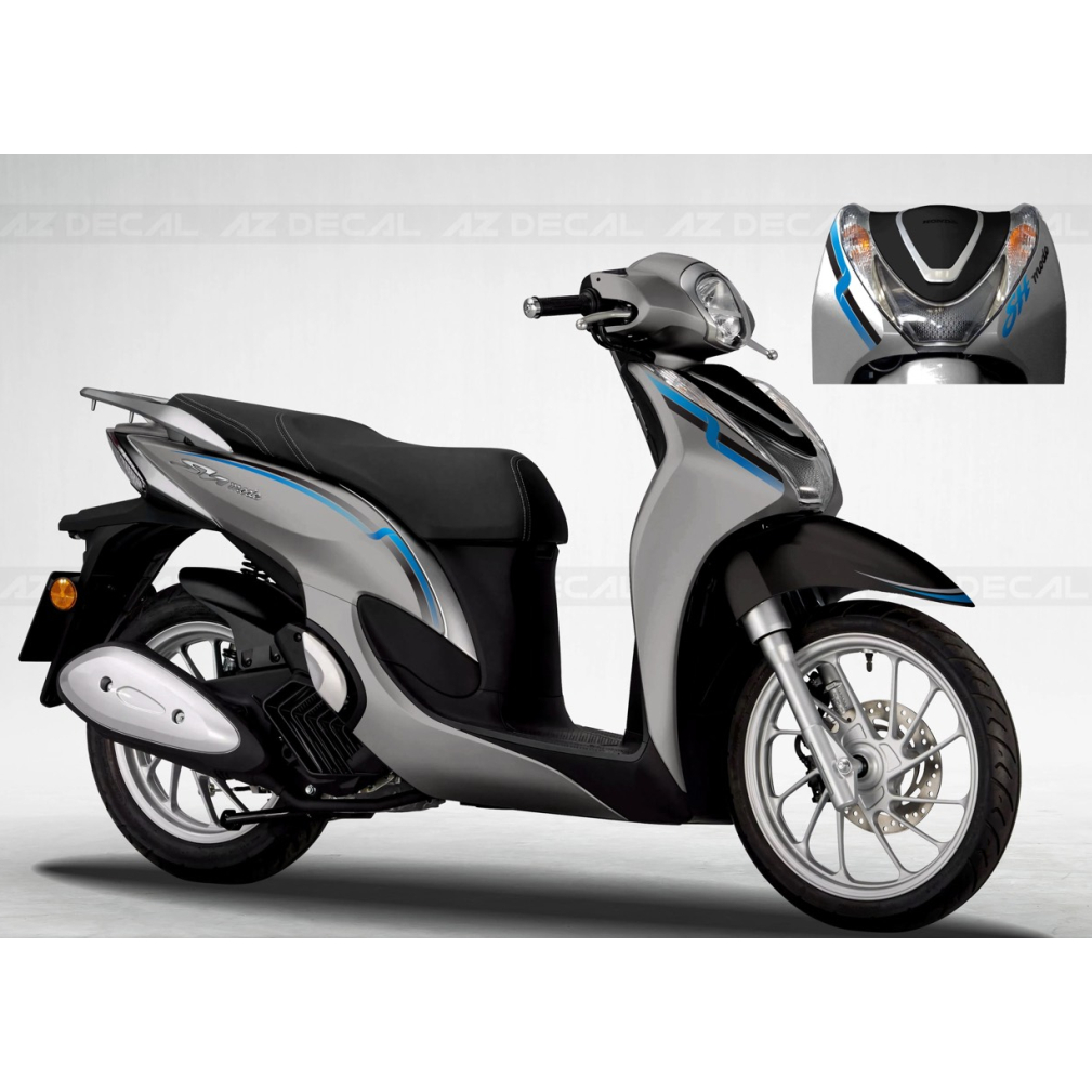Tem rời SH MODE cao cấp chất liệu in 3 lớp PPF chống nước không phai màu thích hơp nền xe tem bóng.