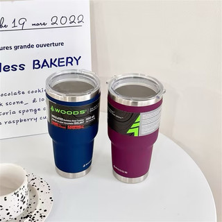 T&T0113 Ly giữ nhiệt Woods,bằng thép không rỉ,an toàn vệ sinh
