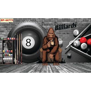 Tranh trang trí quán Bida bi-a, tranh Billiards - tranh lụa dán tường, tặng kèm keo và dụng cụ