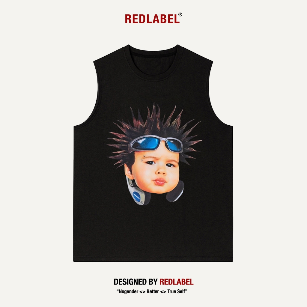 Áo Tank Top Nam Nữ RedLabel In Họa Tiết BABY, Áo Ba Lỗ Sát Nách Nam Nữ Cotton Cá Tính TT6