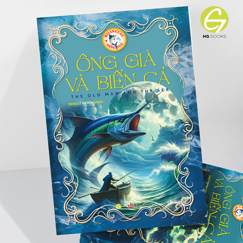 Ảnh Sách song ngữ Ông Già Và Biển Cả kinh điển kèm theo note từ vựng và file nghe - HG Books 2