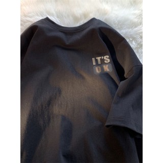 áo phông thun nữ nam 3158 unisex tay lỡ chất liệu cotton khô form rộng dấu quần KONOVA in chữ IT OK