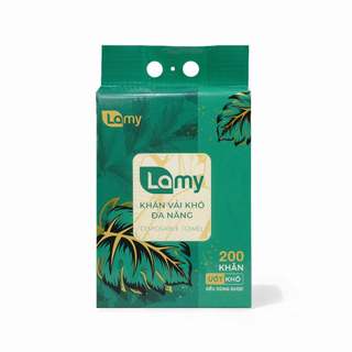 TẶNG MÓC TREO_Thùng 02 và 04 túi khăn vải rút khô đa năng Lamy túi 200 tờ không mùi