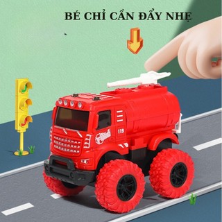 Xe Ô Tô Đồ Chơi Chở Nước Chữa Cháy Nhựa ABS An Toàn Bánh Cao Su Chống Trượt, Xe Ô Tô Đồ Chơi Cho Bé 89020