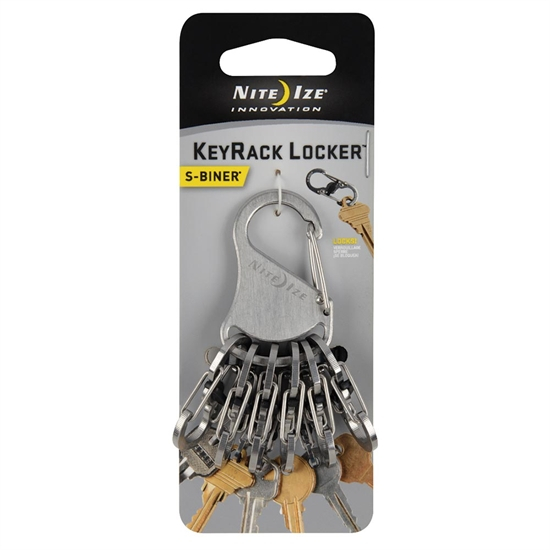 NITE IZE - MÓC KHÓA KLK-11-R3 - KEYRACK S-BINER BẠC (THÉP KHÔNG GỈ)