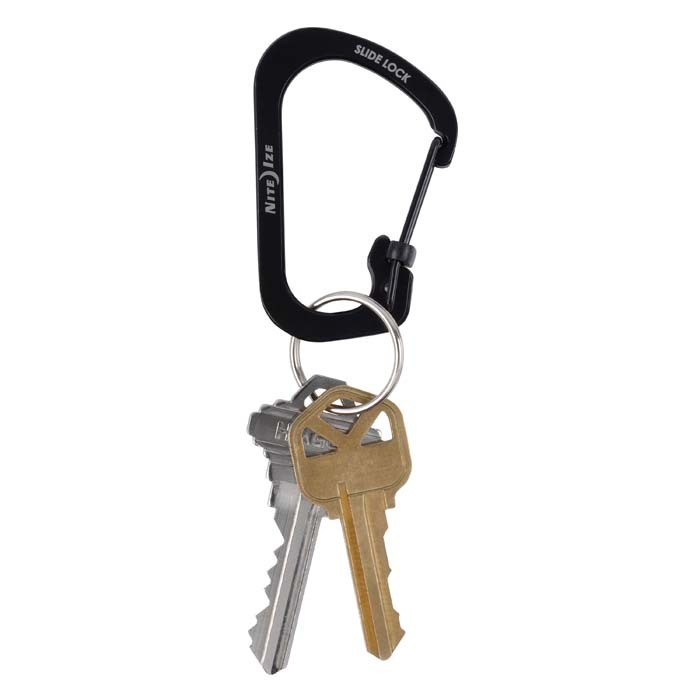 NITE IZE - MÓC KHÓA CSL4-01-R6 - SLIDELOCK #4 CARABINER (THÉP ĐEN BLACK OXIT)