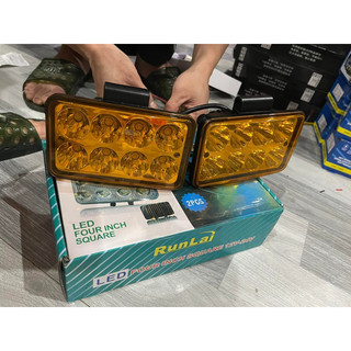 1 ĐÔI Đèn Led 8 Mắt Runlai Siêu bền Siêu Sáng, sử dụng chung điện 12v và 24v